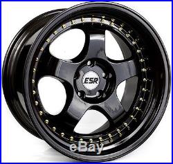 ESR SR06 18X10.5 5x114.3 +22 Gloss Black Wheels (Set of 4)