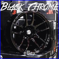 ESR SR08 18X9.5 5X114.3 +22 BLACK CHROME Wheels 5X4.5 (Set of 4)
