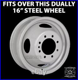 FORD E350 E450 Van 2008-2025 16 BOLT ON Dually Wheel Simulators Dual Rim Covers FORD E350 E450 Van 2008-2025 16 BOLT ON Dually Wheel Simulators Dual Rim Covers