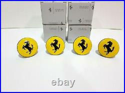 Ferrari Yellow Center Wheel Caps Set x 4