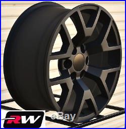 Fit GMC Sierra Replica Wheels Satin Black 20 inch Rims fit Silverado Tahoe