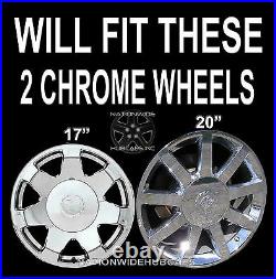Fits ESCALADE 17 20 CHROME Wheel Center Hub Caps 6 Lug Hubs Rim Covers ESV EXT