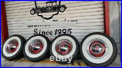 For 15 Tire 3 Wide White Side wall tire wall trim Set of4 Hot Rod Custom Car