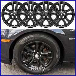 For 2013-2023 Chevy Camaro 18 Wheel Gloss Black Clip On Skin Rim Covers Set 4