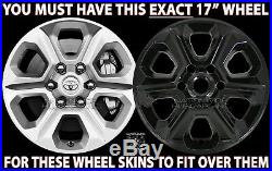 For 2014-2019 Toyota 4 Runner SR5 17 Black Wheel Skins Hub Caps Full Rim Covers