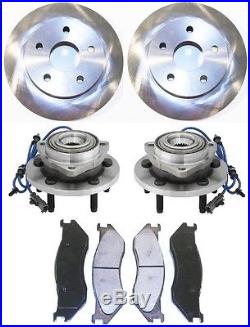Front Brake Rotors Ceramic Pads & Hub Bearings For Chrysler withLifetime Warranty