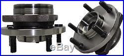 Front Driver and Passenger CV Axle Shafts + 2 Wheel Hub Bearings FWD
