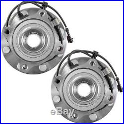 Front Wheel Hub & Bearing Pair Set for Chevy GMC Truck 8 Lug 4X4 4WD with ABS