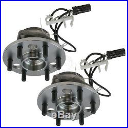 Front Wheel Hub & Bearing Pair Set for Chevy K1500 Pickup Tahoe with ABS 4WD 4x4