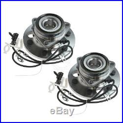 Front Wheel Hub & Bearing Pair Set for Chevy K1500 Pickup Tahoe with ABS 4WD 4x4