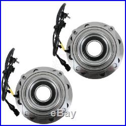 Front Wheel Hub & Bearing Pair with ABS 4WD 4x4 SRW for F250 F350 F450 F550