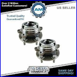 Front Wheel Hubs & Bearings Pair Set of 2 for Nissan Maxima Altima V6 with ABS