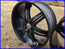 GENUINE 24 DUB Rims Black Rims 6x139.7 Wheels Suburban Tahoe Escalade Denali GENUINE 24 DUB Rims Black Rims 6x139.7 Wheels Suburban Tahoe Escalade Denali