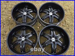 GENUINE 24 DUB Rims Black Rims 6x139.7 Wheels Suburban Tahoe Escalade Denali GENUINE 24 DUB Rims Black Rims 6x139.7 Wheels Suburban Tahoe Escalade Denali
