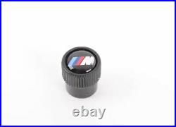 Genuine BMW M Logo Wheel Tire Valve Stem Cap Set 4 NEW 36122456427