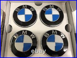 Genuine BMW Set of 4 Floating Level Alloy Wheel Centre Caps 68mm 36122455269