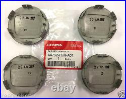 Genuine OEM Honda Set of 4 Black with Red Center Caps 44732-TGH-A01 Type R Cap