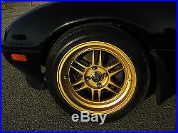 HRAI Gold & Gunmetal 15x9 + 39 4x100 Wheels