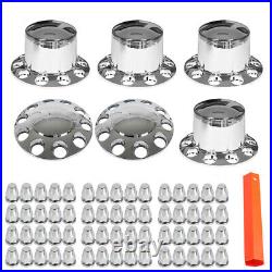 High-end Chrome Hub Cover Front&Rear Lug Semi Truck Wheel Kit Axle Cover 33mm High-end Chrome Hub Cover Front&Rear Lug Semi Truck Wheel Kit Axle Cover 33mm
