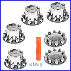 High-end Chrome Hub Cover Front&Rear Lug Semi Truck Wheel Kit Axle Cover 33mm High-end Chrome Hub Cover Front&Rear Lug Semi Truck Wheel Kit Axle Cover 33mm