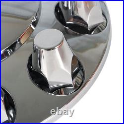 High-end Chrome Hub Cover Front&Rear Lug Semi Truck Wheel Kit Axle Cover 33mm High-end Chrome Hub Cover Front&Rear Lug Semi Truck Wheel Kit Axle Cover 33mm