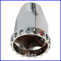 High-end Chrome Hub Cover Front&Rear Lug Semi Truck Wheel Kit Axle Cover 33mm High-end Chrome Hub Cover Front&Rear Lug Semi Truck Wheel Kit Axle Cover 33mm