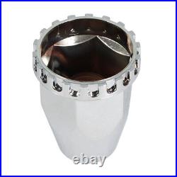 High-end Chrome Hub Cover Front&Rear Lug Semi Truck Wheel Kit Axle Cover 33mm High-end Chrome Hub Cover Front&Rear Lug Semi Truck Wheel Kit Axle Cover 33mm