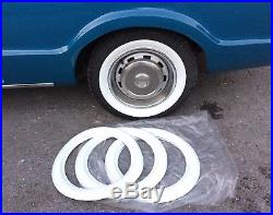 Hot Rod 15 New Rubber White Wall Tire Trims Port-a-wall. Set Of4. Vw Bug Beetle