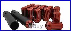 Infinity G35 G37 Fx35 20mm Thick Wheel Spacers + 20 12x1.25 Red Spline Lug Nuts