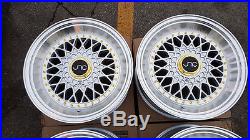 JNC 004S 17x8.5 4X100/114.3 +15 SILVER WithMACHINED LIP (SET OF 4 WHEELS) NEW