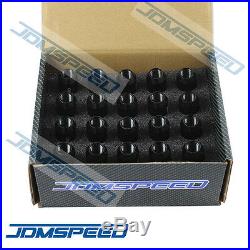Jdmspeed 20pcs Black M12x1.5 60mm Extended Forged Aluminum Tuner Racing Lug Nuts