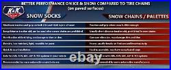 K&K Automotive Snow Socks for Tires Alternative Traction Device for Cars SUVs