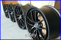 Lenso Black Venom 4 High Flow Formed Race Wheels 18x8.5 5x114.3 Evo 350z G35