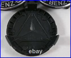 MERCEDES BENZ SET OF 4 Classic Black 75MM Wheel Rims Center Hub Caps AMG Wreath MERCEDES BENZ SET OF 4 Classic Black 75MM Wheel Rims Center Hub Caps AMG Wreath