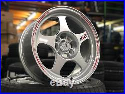 NEW 15 inch EVO Regamaster design Silver wheel (set of 4) 4x100 Honda Toyota Kia