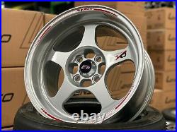 NEW 15x8J EVO Regamaster design Silver wheel (set of 4) 4x100 Honda Toyota Kia