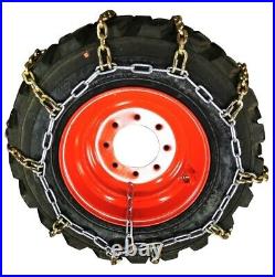 NEW (2) HEAVY DUTY SKID STEER TIRE CHAIN 12x16.5 8MM SQUARE LINK BOBCAT