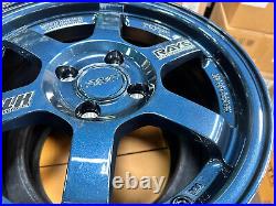 NEW! 4x100 (4 Wheels) 15x7J AOW TE37 BLUE Flow Formed Fit HONDA TOYOTA MAZDA