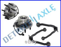 New 4pc Front Upper Control Arms & Ball Joint + Wheel Hubs & Bearings 6-Bolt 4x4