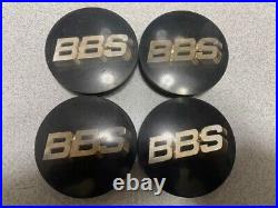 OEM 70mm platinum Black BBS wheel center cap 4 pieces Japan
