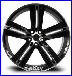One Wheel Fits 2015 Chrysler 300 Touring SMS Black Machined 17x7.5 5x115 ET20 CB