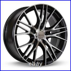 One Wheel Fits 2015 Dodge Dart SXT Vertex Black Machined 17x7.5 5x110 ET32 CB65