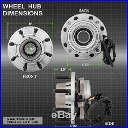 PAIR (2) 515081 05-10 Ford F250 F350 4WD Front Wheel Hub Bearings Assembly withABS