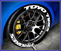 PERMANENT TIRE LETTERS- TOYO TIRES PROXES 1.25 171819 Wheels (8 Decal Kit)
