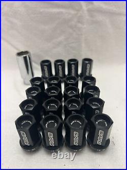 RAYS BLACK LUG DURA NUTS STRAIGHT L42 42MM WHEEL WHEELS LOCK M12x1.5 12x1.5 RAYS BLACK LUG DURA NUTS STRAIGHT L42 42MM WHEEL WHEELS LOCK M12x1.5 12x1.5