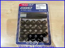 Rays Steel Wheel Lug Nuts& Locks 17Hex M12x1.25 Thread 5 Holes Black 20PC Set Rays Steel Wheel Lug Nuts& Locks 17Hex M12x1.25 Thread 5 Holes Black 20PC Set