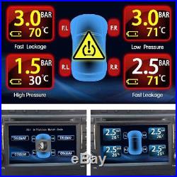 Rupse TPMS Tire Pressure Monitor System Valve set 4 sensors Displayed on DVD