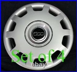 SET (4pcs) Wheel covers FITS 500 2010 2016 POP Abarth 15 Hubcap Rim NEW