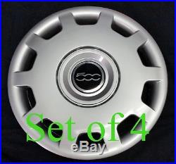 SET (4pcs) Wheel covers fits FIAT 500 2010 2016 POP Abarth 15 Hubcap Rim NEW