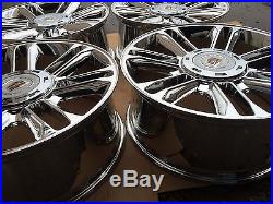 Set Four 22 Pvd Chrome Wheels Rims For Cadillac Escalade Ext Esv Platinum New